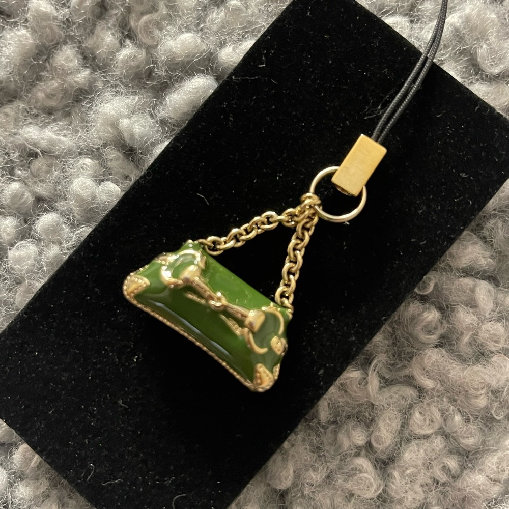 Authentic Gucci Phone Strap Bag Motif- Green